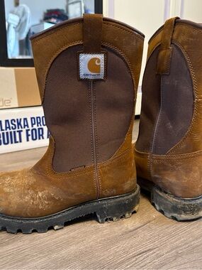 Carhartt Brown/Tan Waterproof Pull-On Work Boots
